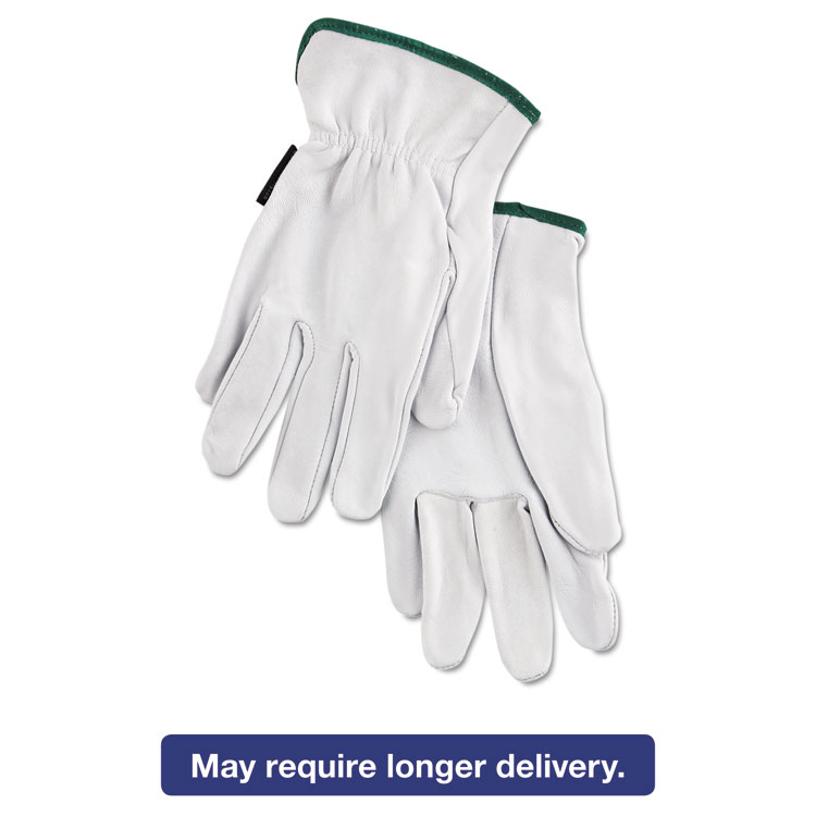Picture of Grain Goatskin Driver Gloves, White, Medium, 12 Pairs