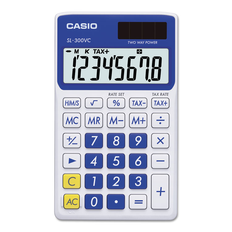 Picture of Sl-300svcbe Handheld Calculator, 8-Digit Lcd, Blue