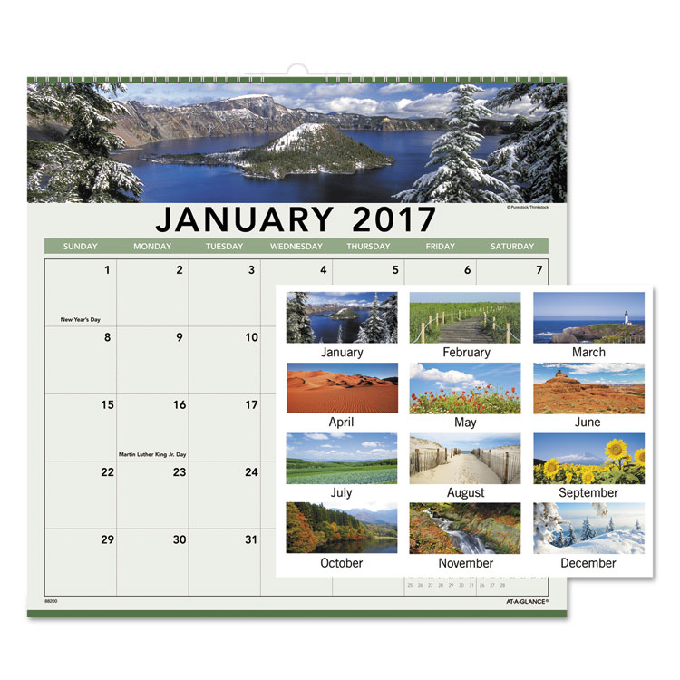 Picture of Landscape Monthly Wall Calendar, 12 x 12