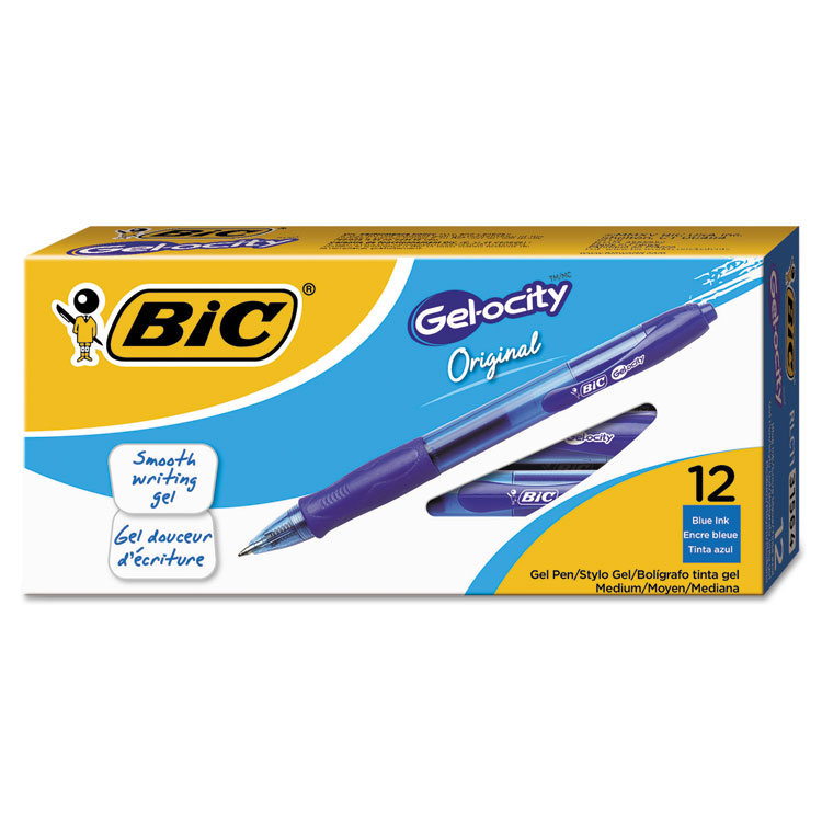 Picture of Gel-ocity Retractable Gel Pen, Blue Ink, .7mm, Medium, Dozen