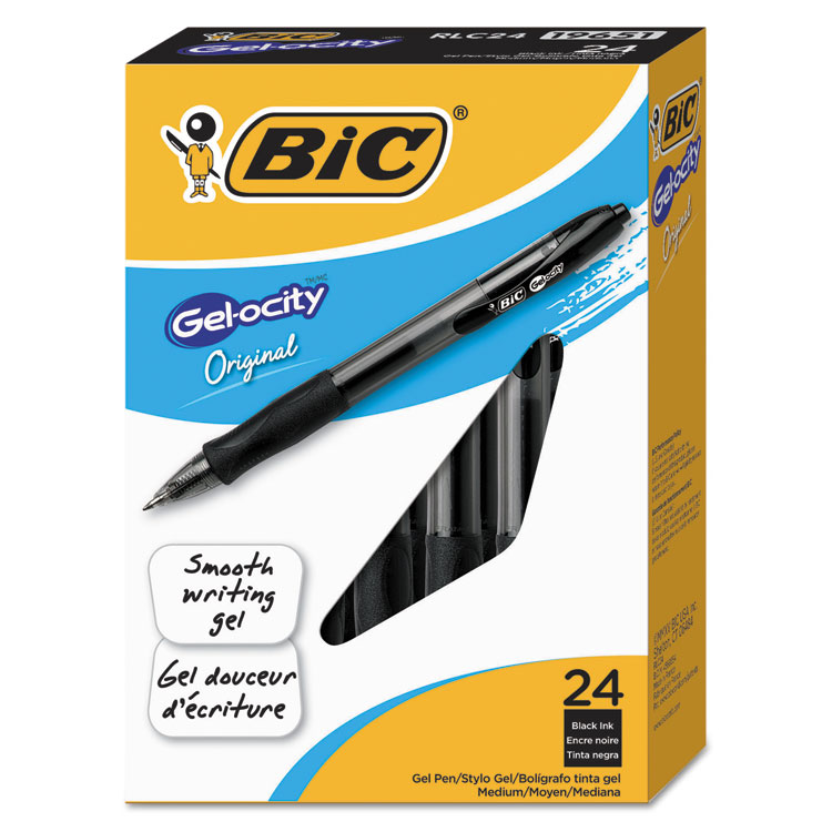 Picture of Gel-ocity Retractable Gel Pen, Black Ink, Medium, .7mm, 24/Pack