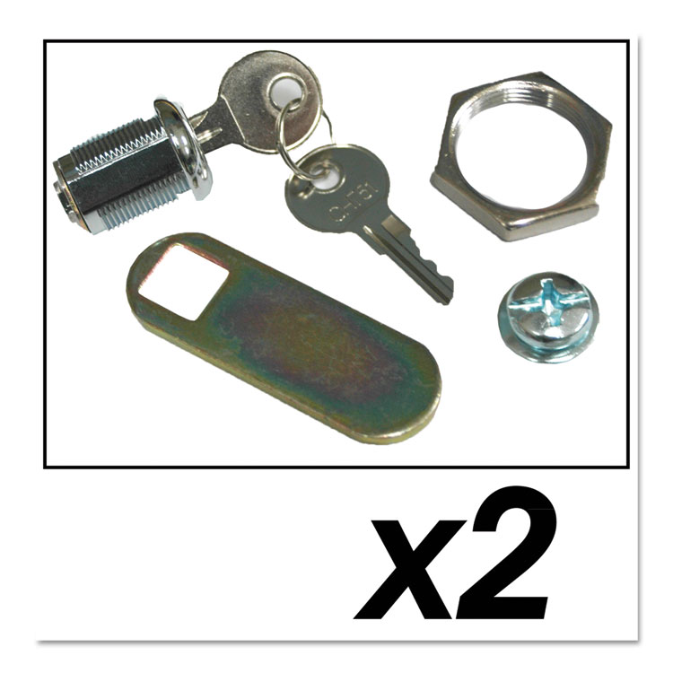 Picture of Replacement Lock And Keys For Cleaning Carts, Silver