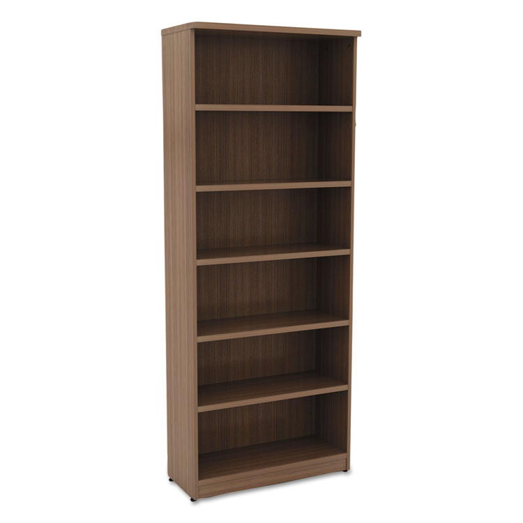 Picture of Alera Valencia Series Bookcase, Six-Shelf, 31 3/4w X 14d X 80 3/8h, Mod Walnut