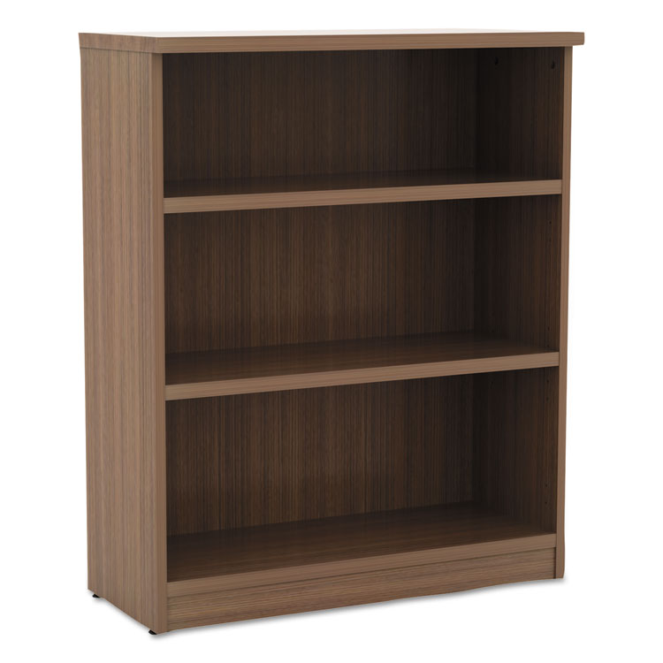 Picture of Alera Valencia Series Bookcase, Three-Shelf, 31 3/4w X 14d X 39 3/8h, Mod Walnut