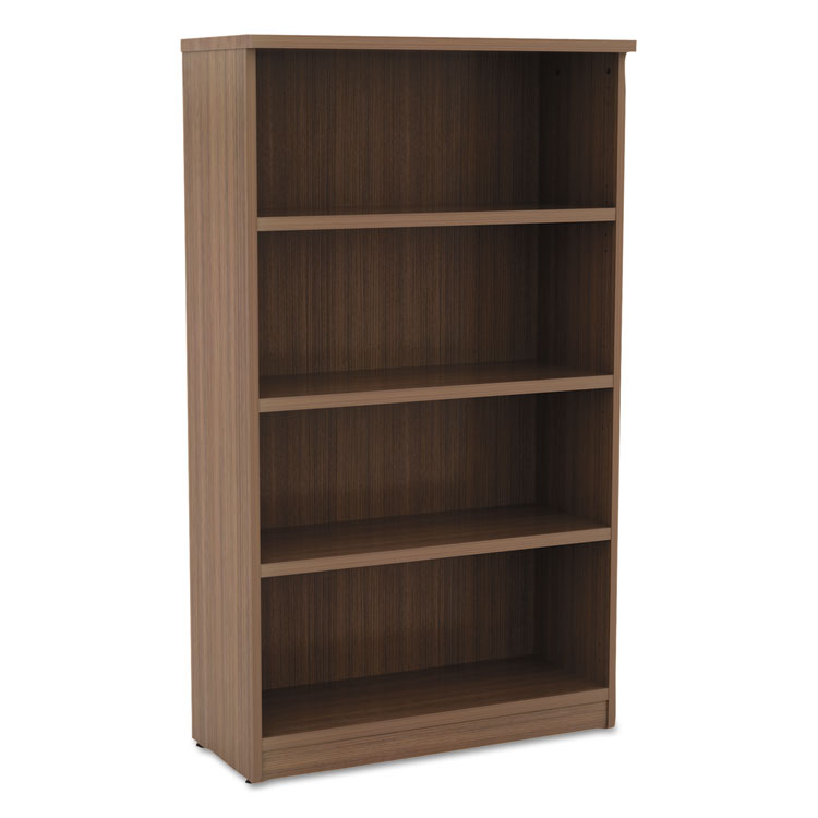 Picture of Alera Valencia Series Bookcase, Four-Shelf, 31 3/4w X 14d X 55h, Modern Walnut