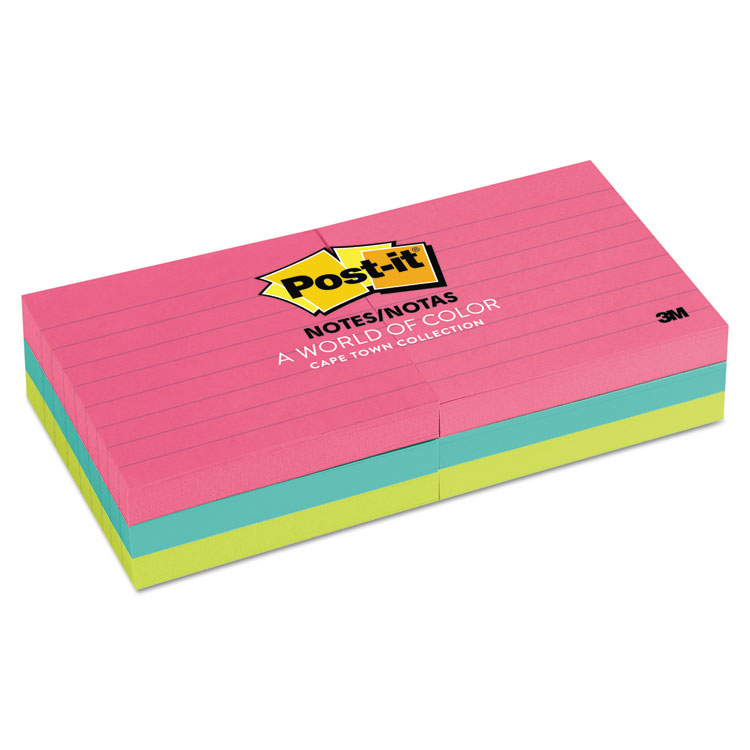 Picture of Original Pads in Cape Town Colors, 3 x 3, Lined, 100-Sheet, 6/Pack