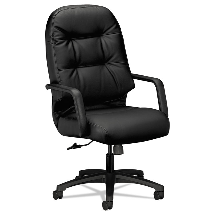 Picture of 2090 Pillow-Soft Series Executive Leather High-Back Swivel/Tilt Chair, Black
