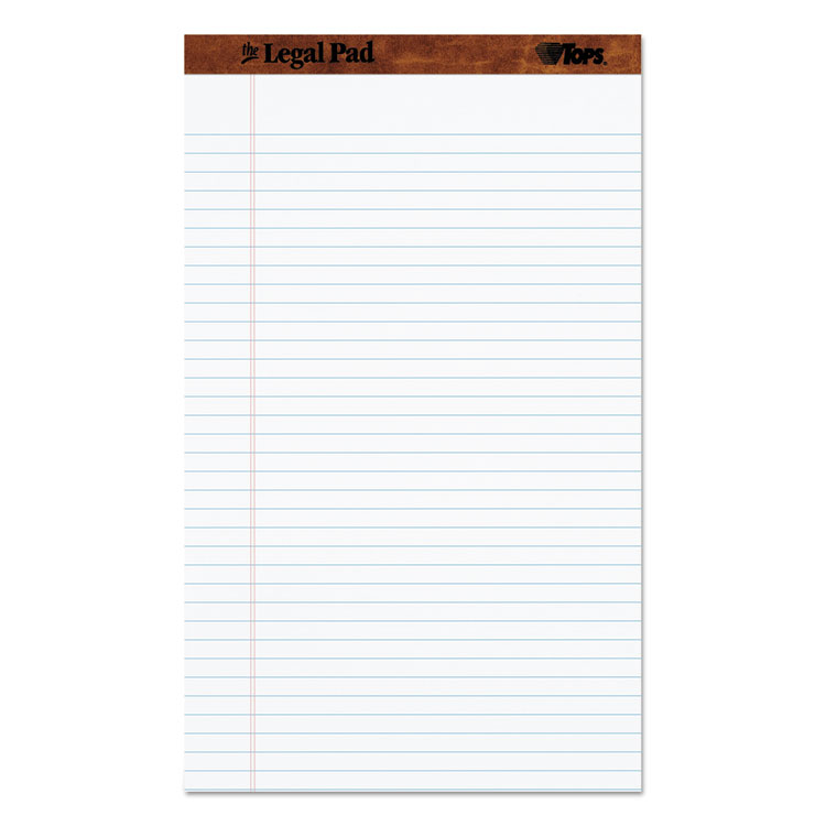 Picture of The Legal Pad Ruled Perforated Pads, 8 1/2 x 14, White, 50 Sheets, Dozen