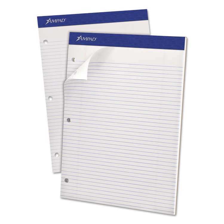 Picture of Double Sheets Pad, Narrow Rule, 8 1/2 x 11 3/4, White, 100 Sheets