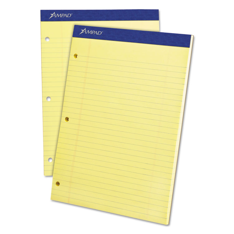 Picture of Double Sheets Pad, Legal/Wide, 8 1/2 x 11 3/4, Canary, 100 Sheets