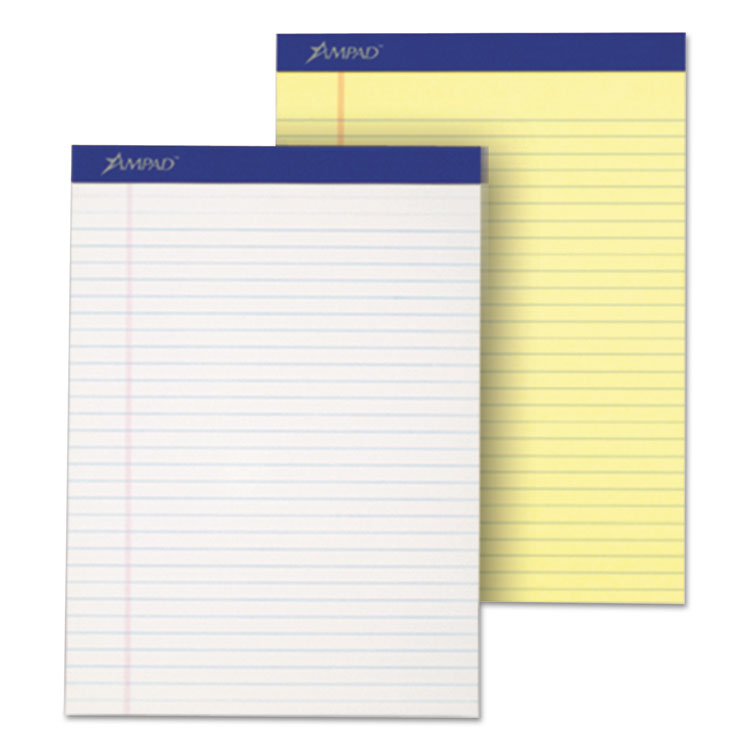 Picture of Perforated Writing Pad, 8 1/2 x 11 3/4, Canary, 50 Sheets, Dozen