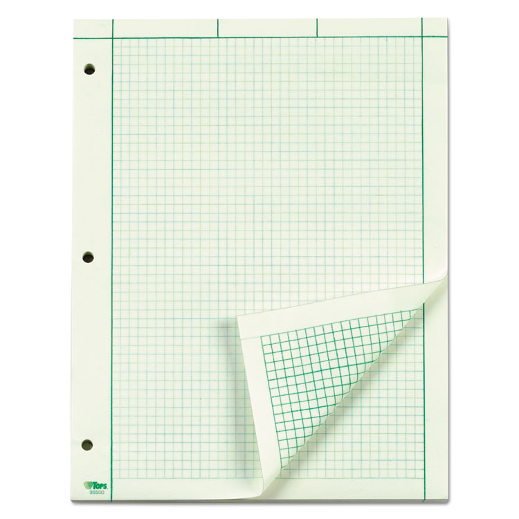 Picture of Engineering Computation Pad, 8 1/2 x 11, Green, 100 Sheets