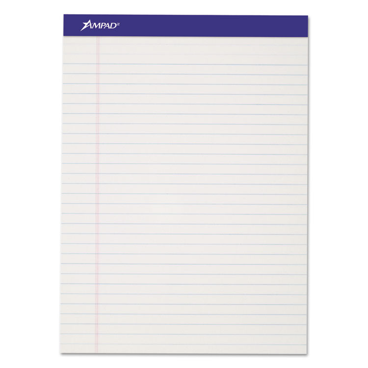 Picture of Perforated Writing Pad, 8 1/2 x 11 3/4, White, 50 Sheets, Dozen.
