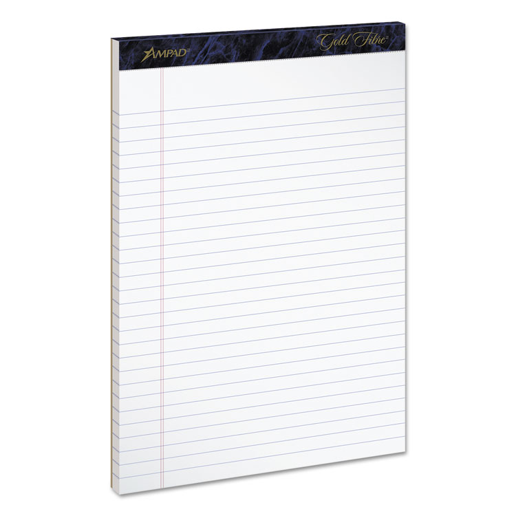 Picture of Gold Fibre Writing Pads, Legal/Wide, 8 1/2 x 11 3/4, White, 50 Sheets, 4/Pack