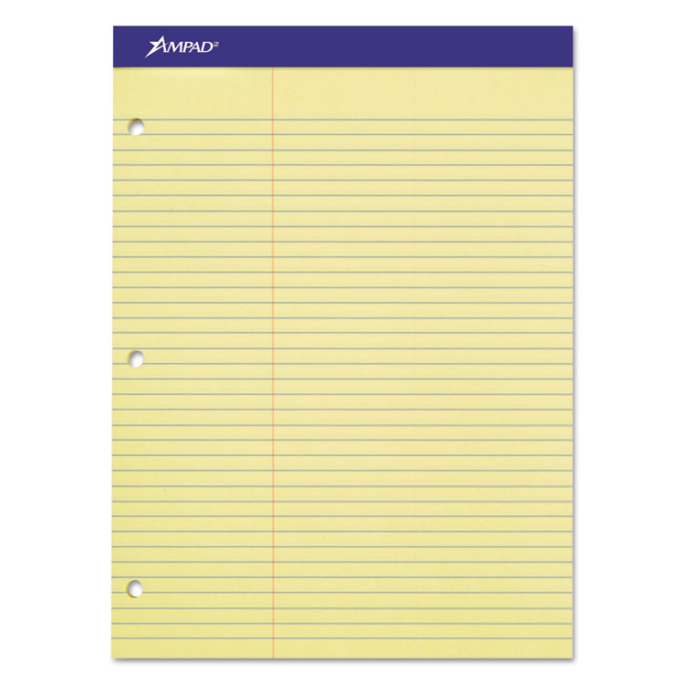 Picture of Double Sheets Pad, Law Rule, 8 1/2 x 11 3/4, Canary, 100 Sheets