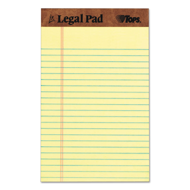 Picture of The Legal Pad Ruled Perforated Pads, 5 x 8, Canary, 50 Sheets, Dozen