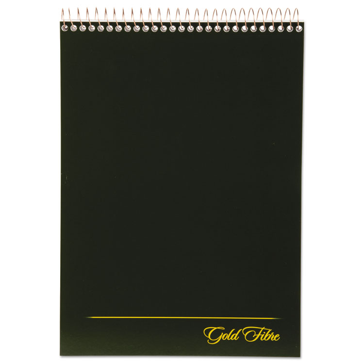 Picture of Gold Fibre Wirebound Writing Pad w/Cover, 8 1/2 x 11 3/4, White, Green Cover