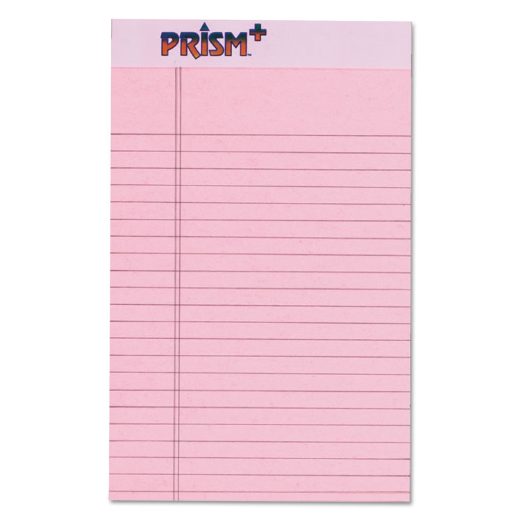 Picture of Prism Plus Colored Legal Pads, 5 x 8, Pink, 50 Sheets, Dozen