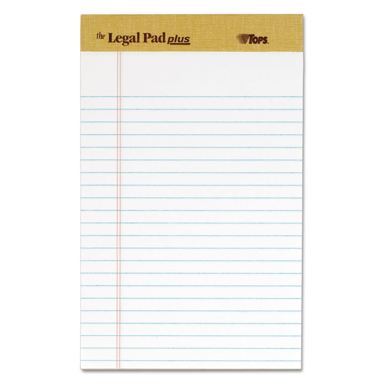 Picture of The Legal Pad Ruled Perforated Pads, Narrow, 5 x 8, White, 50 Sheets, DZ