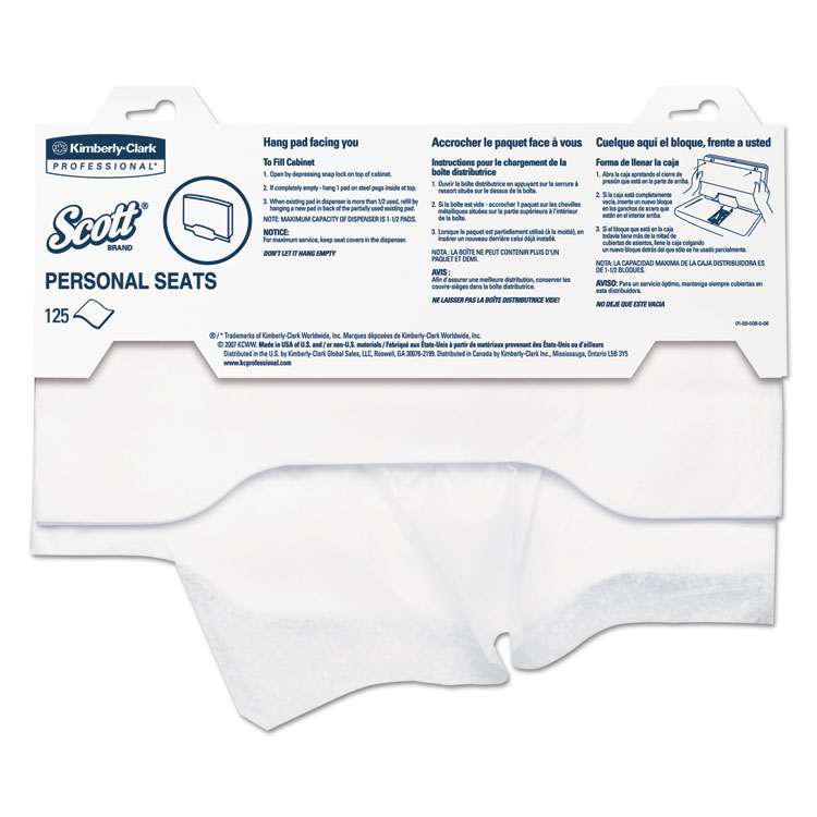 Picture of Personal Seats Sanitary Toilet Seat Covers, 15" x 18", 125/Pack, 3000/Carton