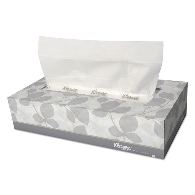 Picture of Kleenex® White Facial Tissue, 2-Ply, Pop-Up Box, 125 Sheets, 48/Carton (KCC21606CT)