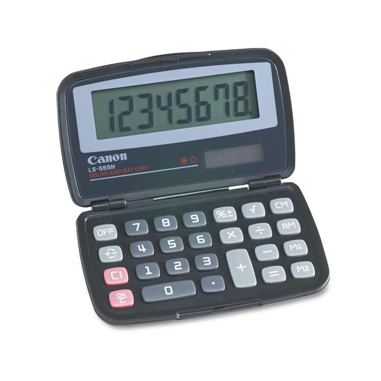 Picture of LS555H Handheld Foldable Pocket Calculator, 8-Digit LCD