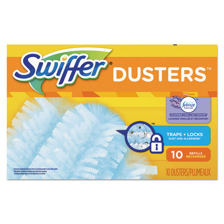 Picture of Refill Dusters, Dust Lock Fiber, Light Blue, Lavender Vanilla Scent, 10/box