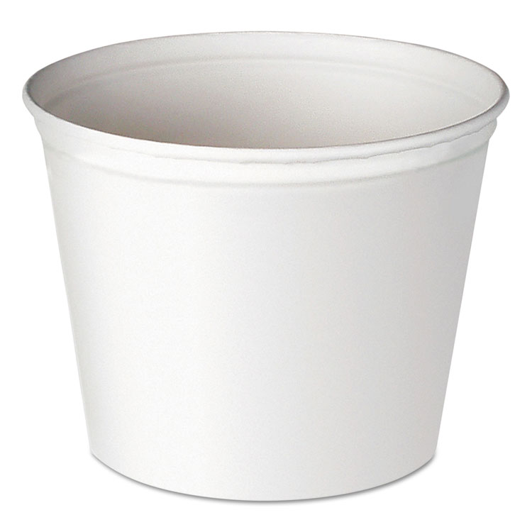 Picture of Double Wrapped Paper Bucket, Unwaxed, White, 83oz, 100/Carton