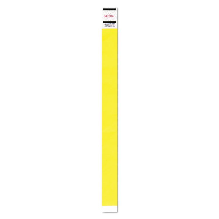 Picture of Crowd Management Wristband, Sequential Numbers, 9 3/4 X 3/4, Neon Yellow,500/pk