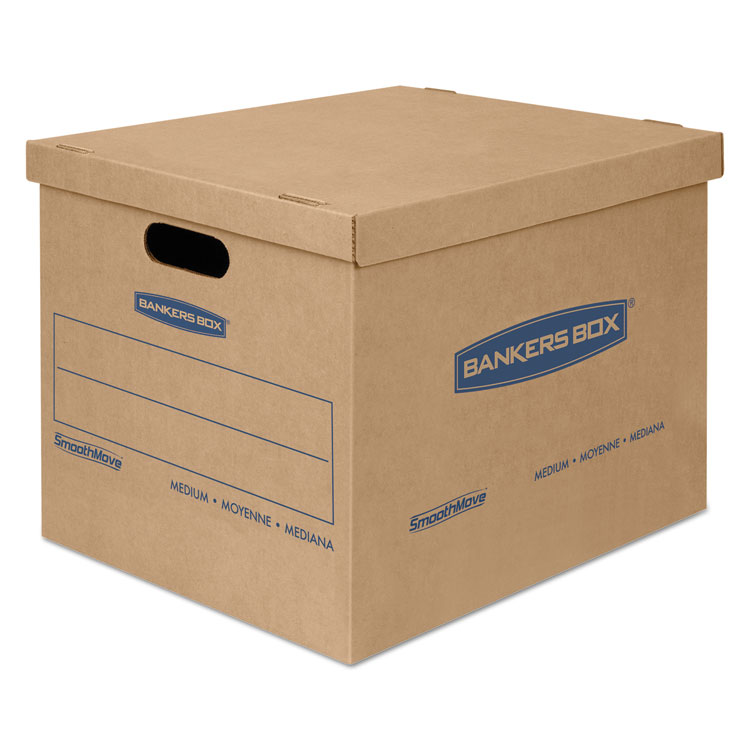 Picture of Smoothmove Classic Small Moving Boxes, 15l X 12w X 10h, Kraft/blue, 20/carton