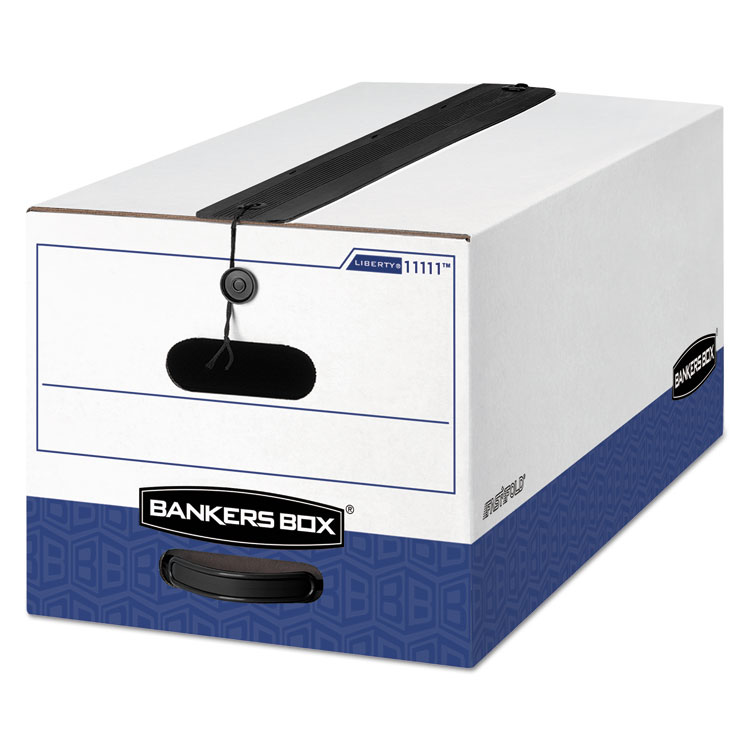 Picture of LIBERTY Plus Storage Box, Letter, String/Button, White/Blue, 12/Carton