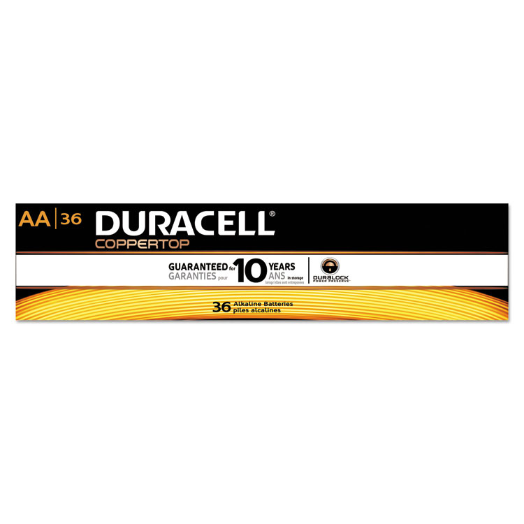 Picture of CopperTop Alkaline Batteries with Duralock Power Preserve Technology, AA, 36/Pk