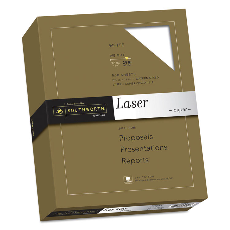 CLASSIC Linen Classic Natural White Paper - 8 1/2 x 11 in 24 lb Writing  Linen Watermarked 500 per Ream
