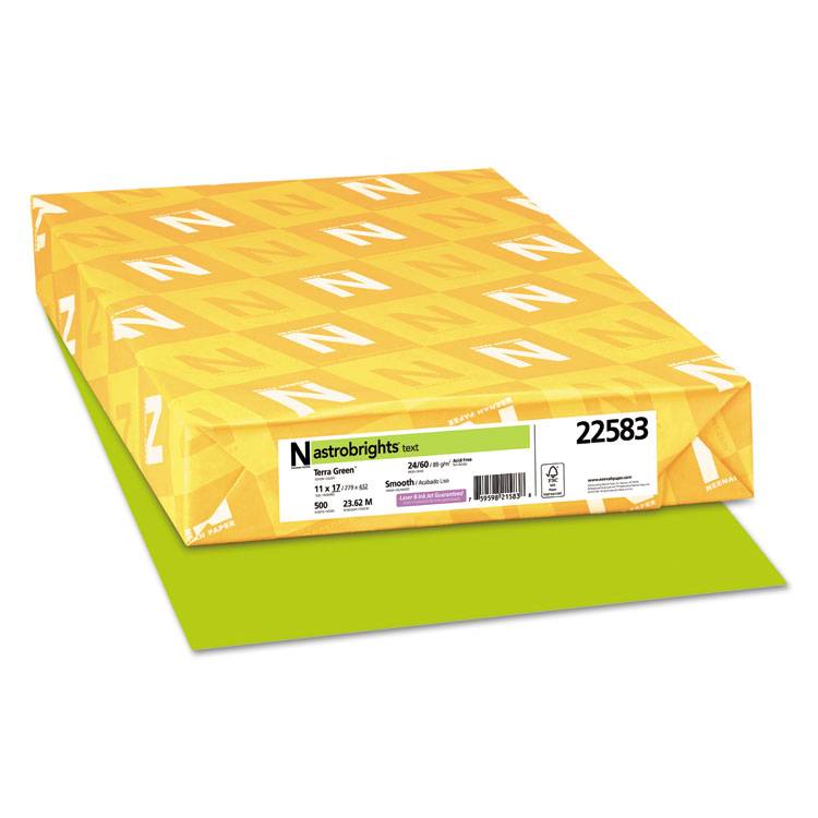 Astrobrights 8.5X11 Card Stock Paper - MARTIAN GREEN - 65lb Cover