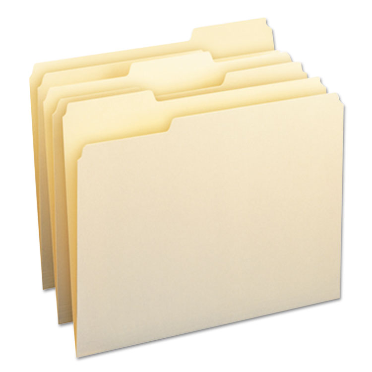Picture of File Folders, 1/3 Cut Assorted, One-Ply Top Tab, Letter, Manila, 24/pack