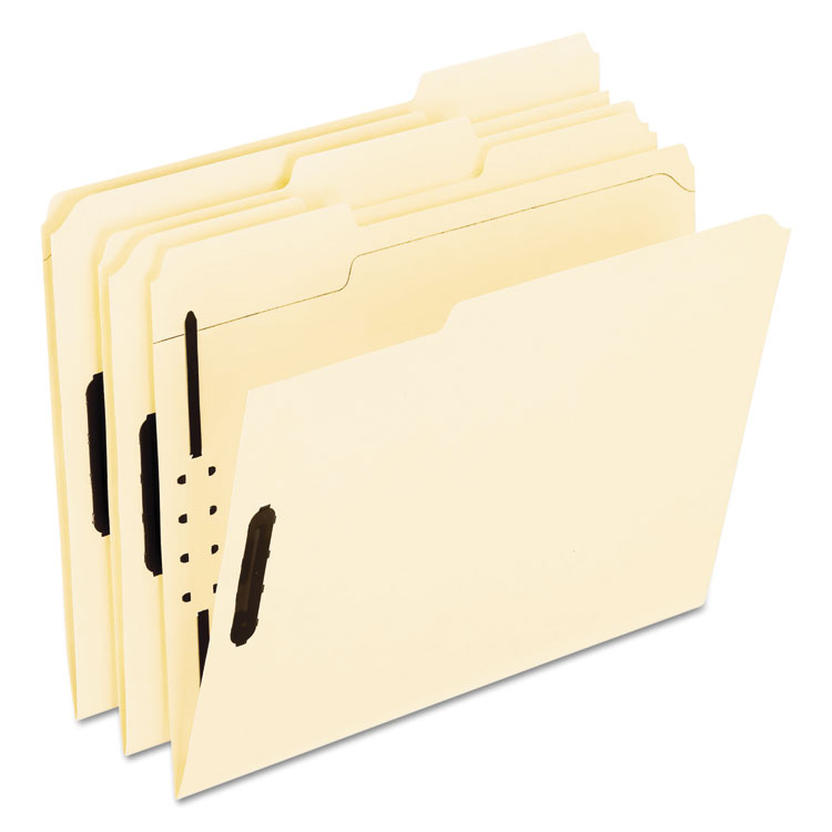 Picture of Fastener Folders, 2 Fasteners, 1/3 Cut Tabs, Letter, Manila, 50/Box