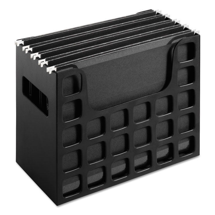 Picture of DecoFlex Desktop File w/Folders, Letter, Plastic, 12 1/4 x 6 x 9 1/2, Black