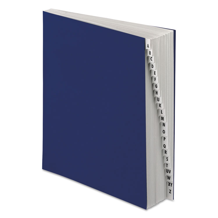 Picture of Expanding Desk File, A-Z, Letter Size, Acrylic-Coated Pressboard, Dark Blue