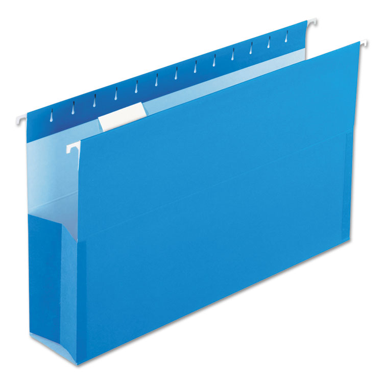 Picture of SureHook Reinforced Hanging Box Files, 3" Expansion, Legal, Blue, 25/Box
