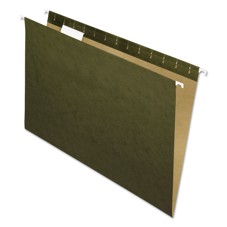 Picture of Standard Green Hanging Folders, 1/5 Tab, Legal, 25/Box