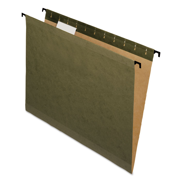 Picture of Poly Laminate Reinforced Hanging Folders, 1/5 Tab, Letter, Green, 20/Box