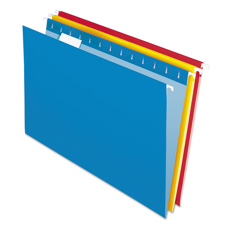 Picture of Colored Hanging Folders, 1/5 Tab, Legal, Assorted Colors, 25/Box