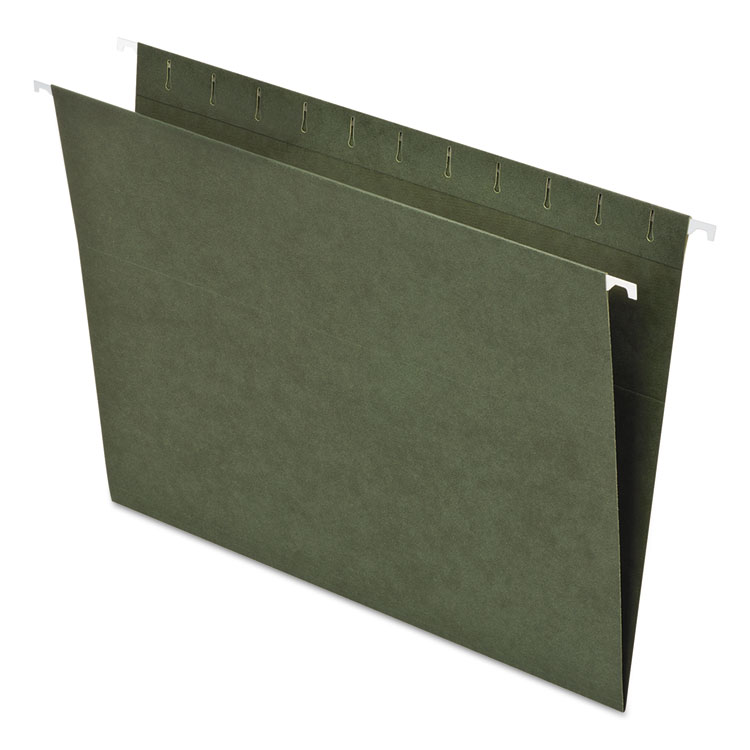 Picture of Standard Green Hanging Folders, Untabbed, Letter, 25/Box