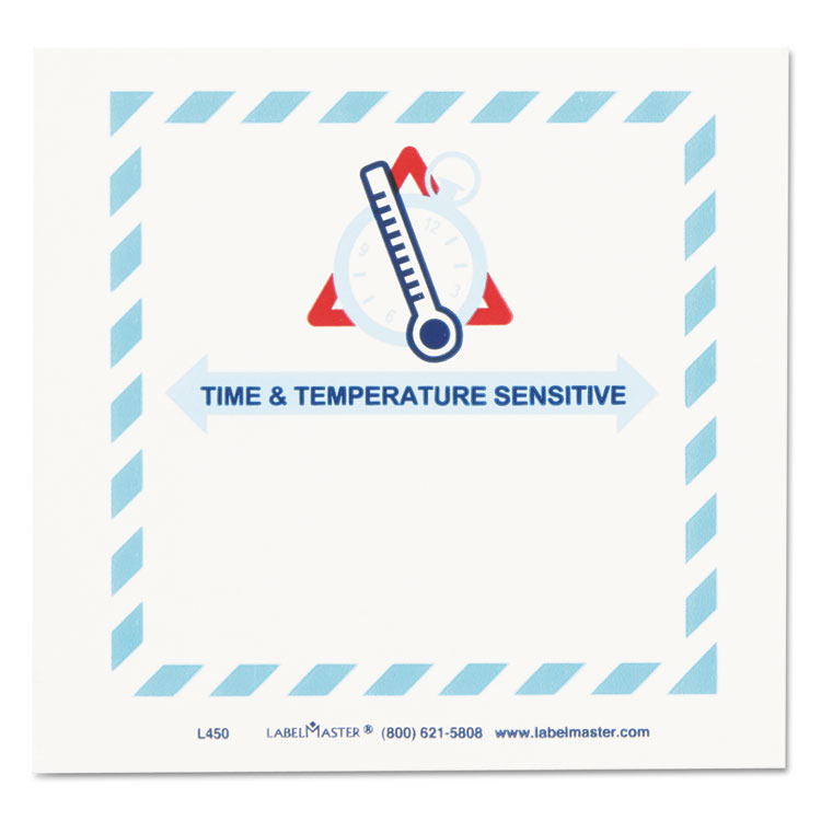 Picture of Shipping And Handling Self-Adhesive Label, 5 1/2 X 5, Time/temperature, 500/roll