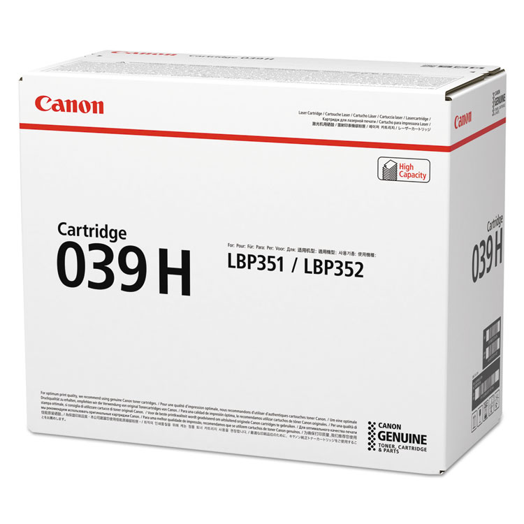 Picture of 0288C001 (039H) HIGH-YIELD INK, 25000 PAGE-YIELD, BLACK