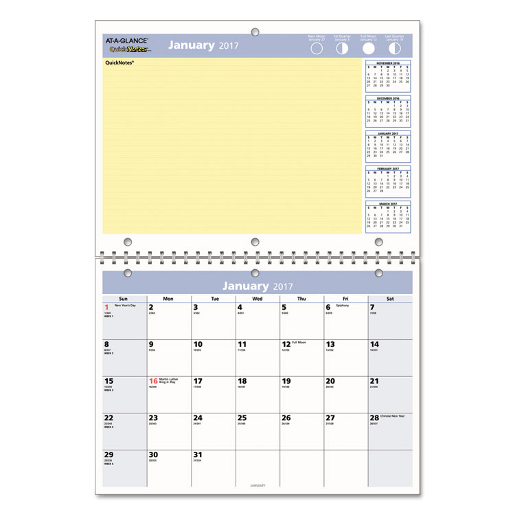 Picture of QuickNotes Desk/Wall Calendar, 11 x 8
