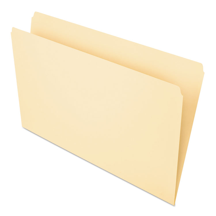 Picture of File Folders, Straight Cut, Top Tab, Legal, Manila, 100/Box