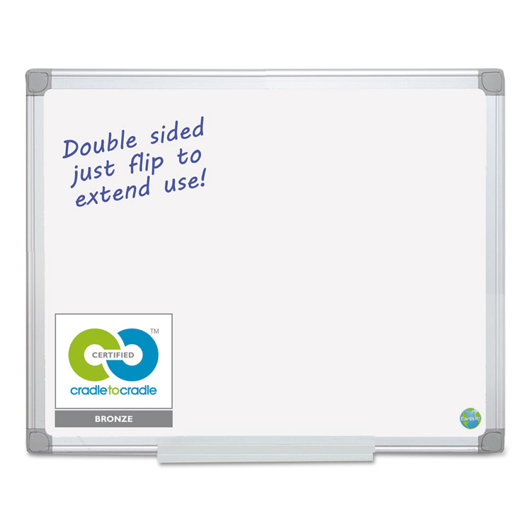 Picture of Earth Silver Easy Clean Dry Erase Boards, 48 X 96, White, Aluminum Frame