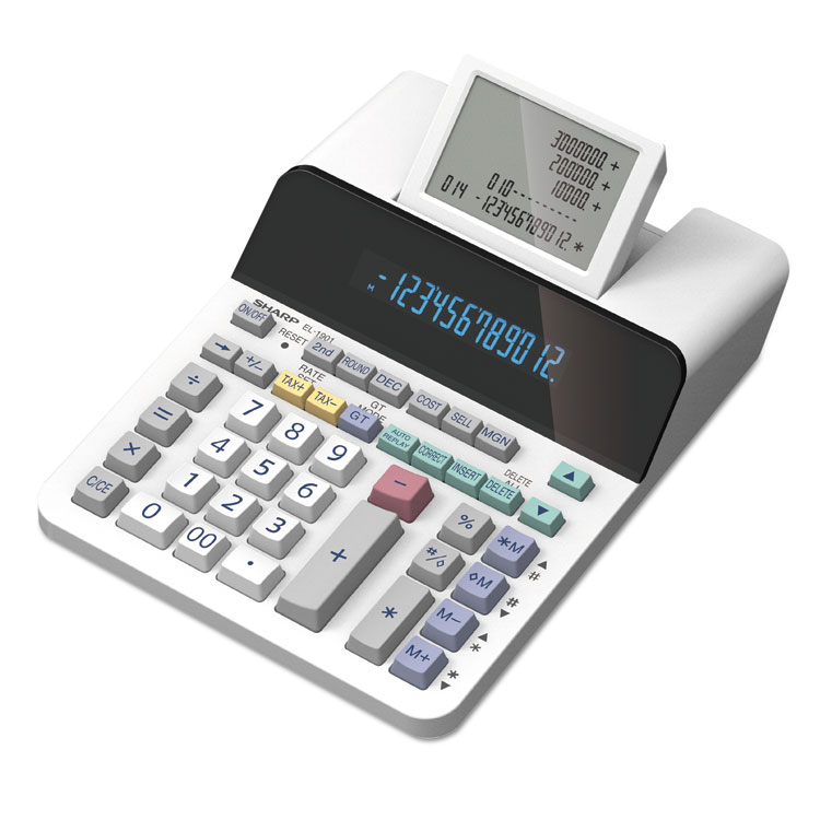 Picture of El-1901 Paperless Printing Calculator With Check And Correct, 12-Digit Lcd