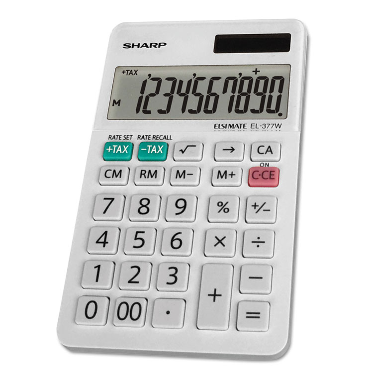 Picture of El-377wb Large Pocket Calculator, 10-Digit Lcd